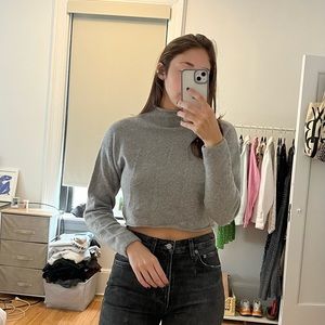 Reformation cropped cashmere turtle